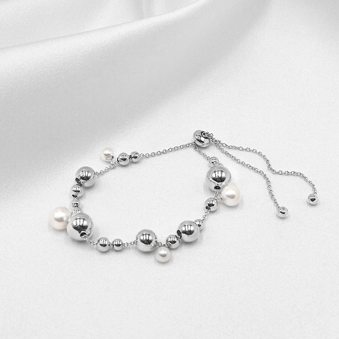 Bubbles Pearl - Silverarmband