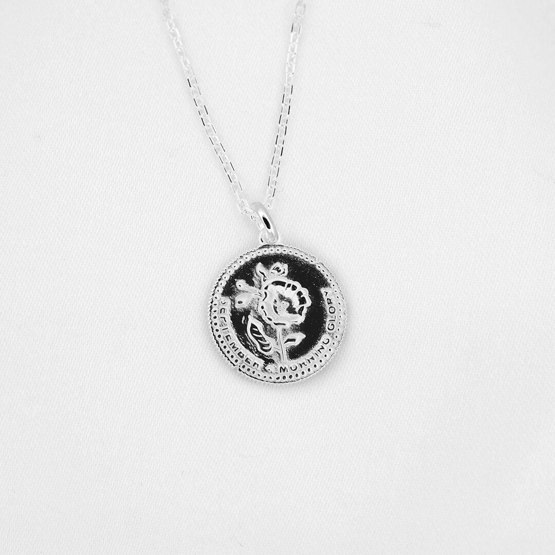 Månadsblomma September - Silverhalsband